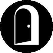 An icon of an open door.