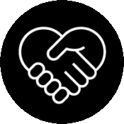 An icon showing a handshake.